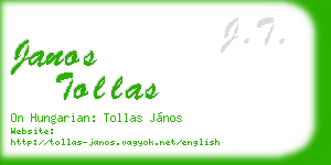 janos tollas business card