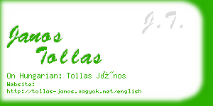 janos tollas business card